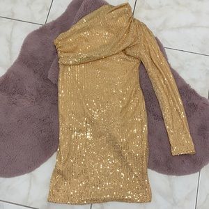 Gold Sequin Dress